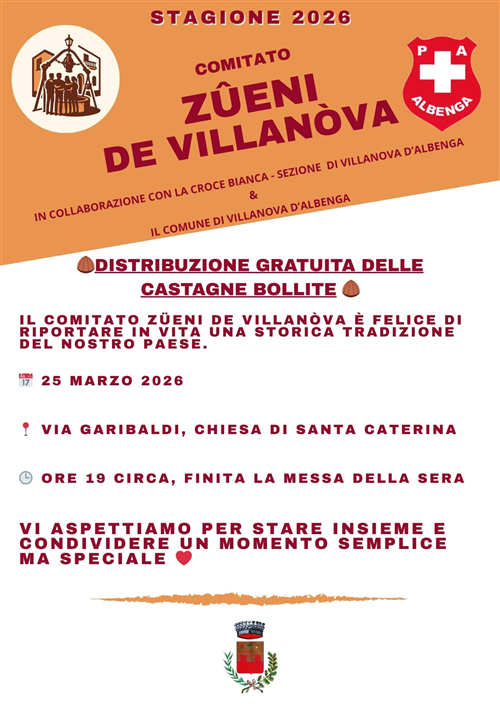 Distribuzione gratuita delle castagne bollite