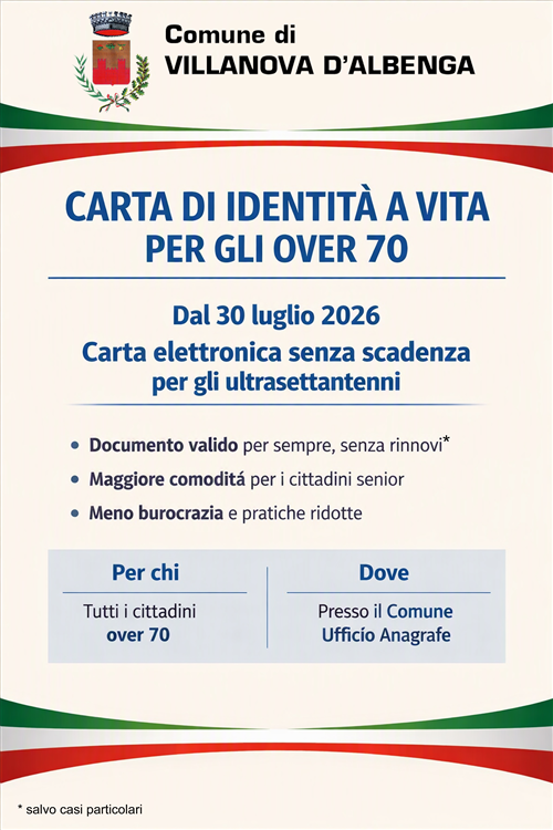 Carta dIdentità Elettronica (CIE) illimitata per gli ultra settantenni
