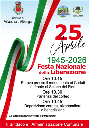 Celebrazione della Festa Nazionale della Liberazione 25 Aprile (1945-2026)
