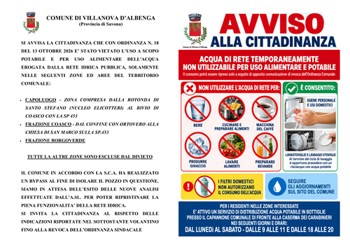 Aggiornamento emergenza rete idrica